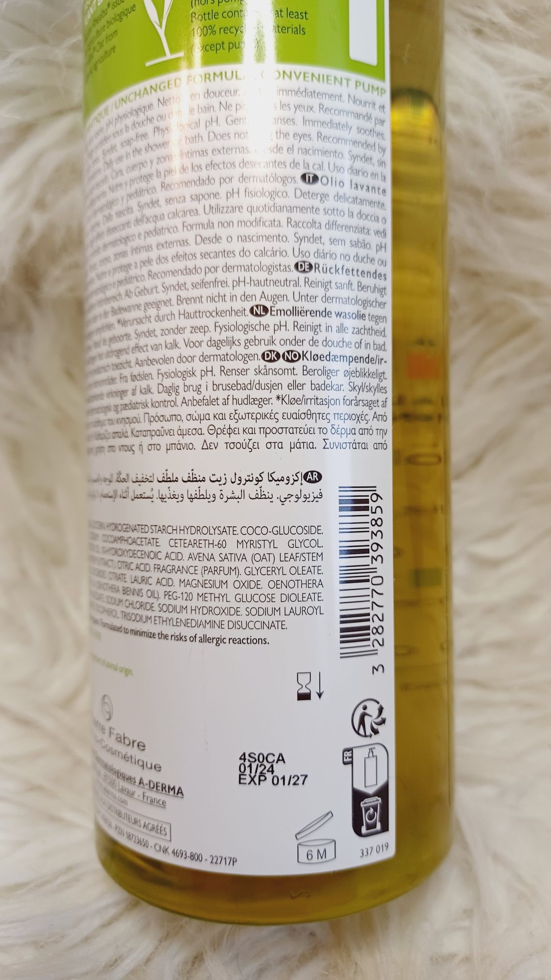 Nowy olejek pod prysznic A-derma 500 ml