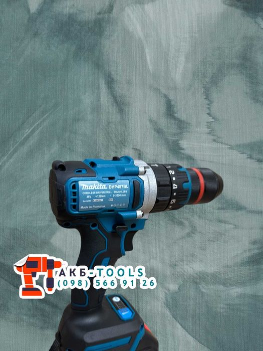 Шуруповерт Makita DHP487BL З функцією удару 120Nm Безщітковий 2 АКБ