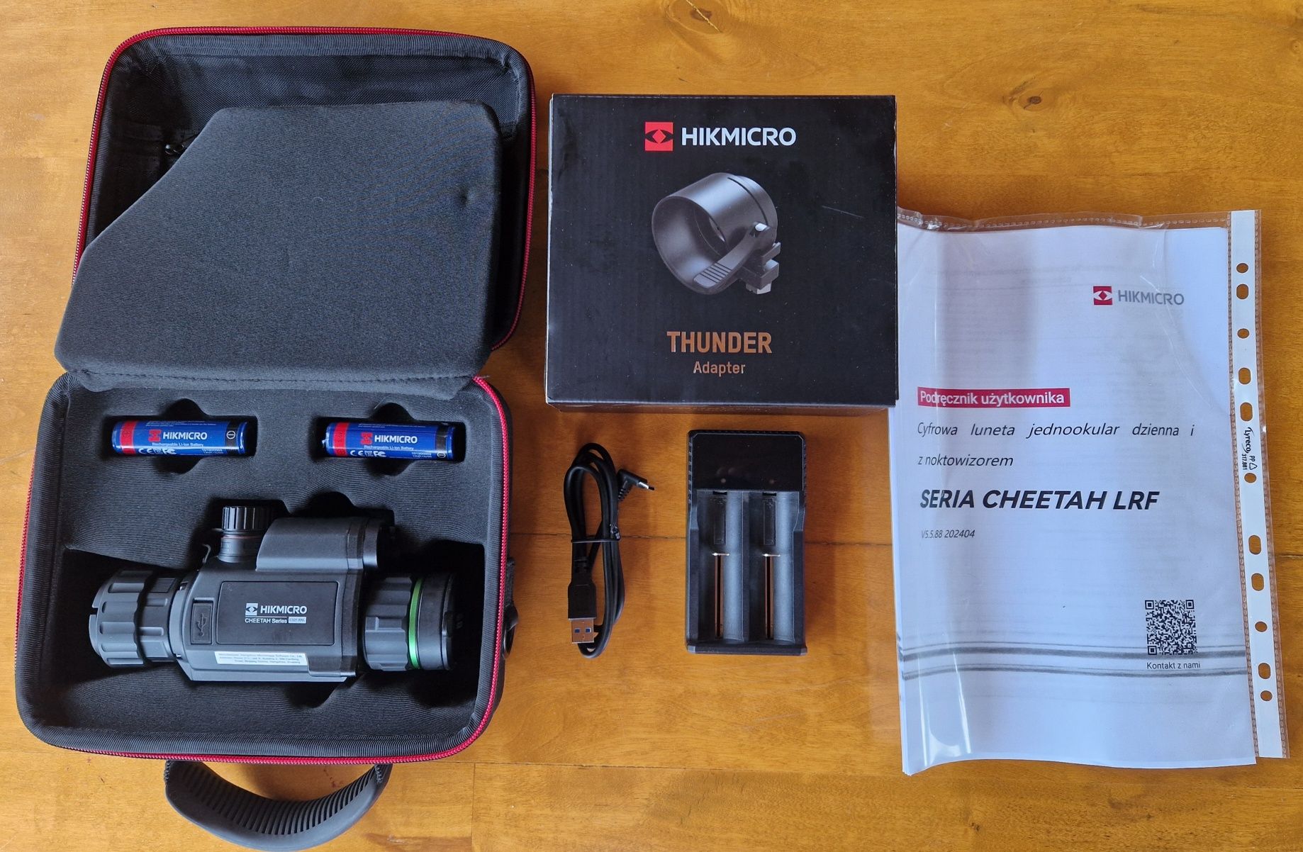 Nasadka noktowizyjna Hikmicro Cheetah C32F RNL z dalmierzem i adaptere