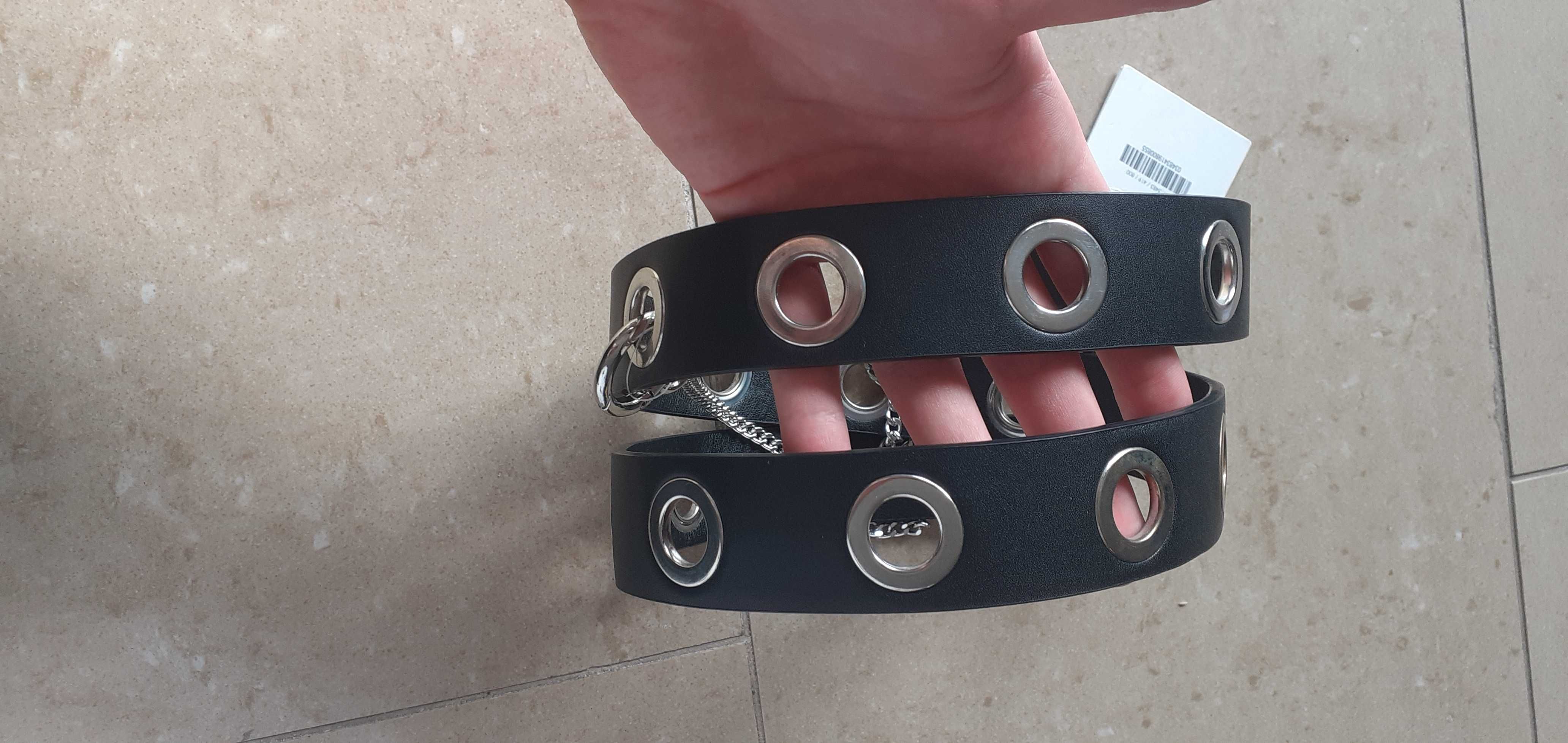 pasek skórzany bershka nowy z metką