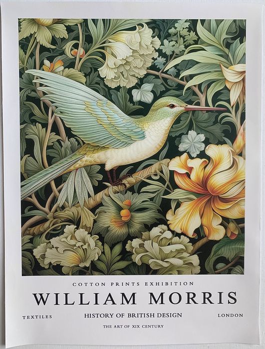 Gobelin na płótnie/Obrazek/William Morris/Humming-Bird