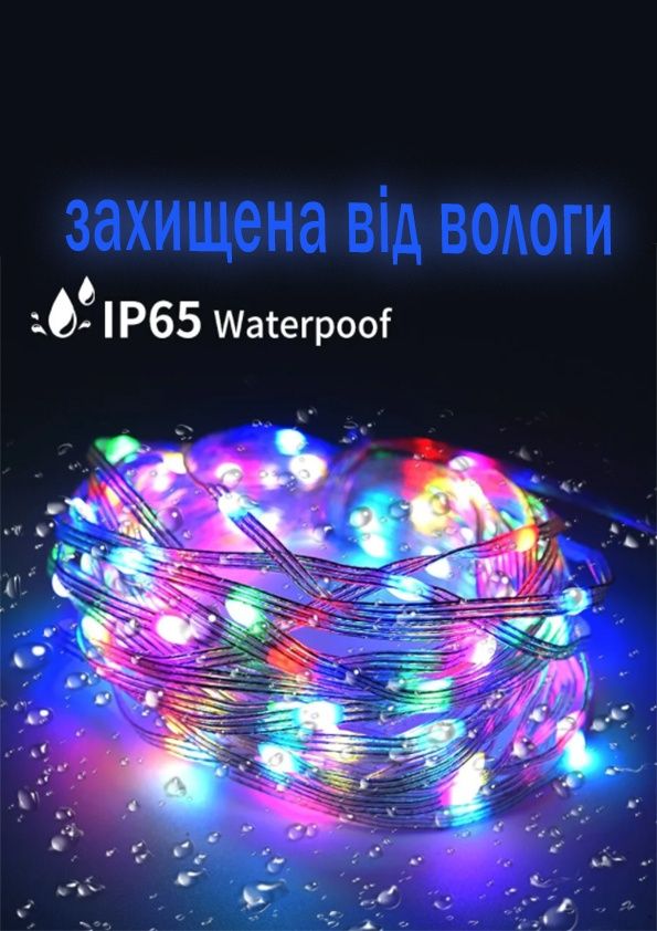 USB RGB стрічка гірлянда 10 м