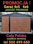 Garaż blaszany 4x5 4x6 Premium Orzech! MOCNE GARAŻE! Cały Kraj Szybko!