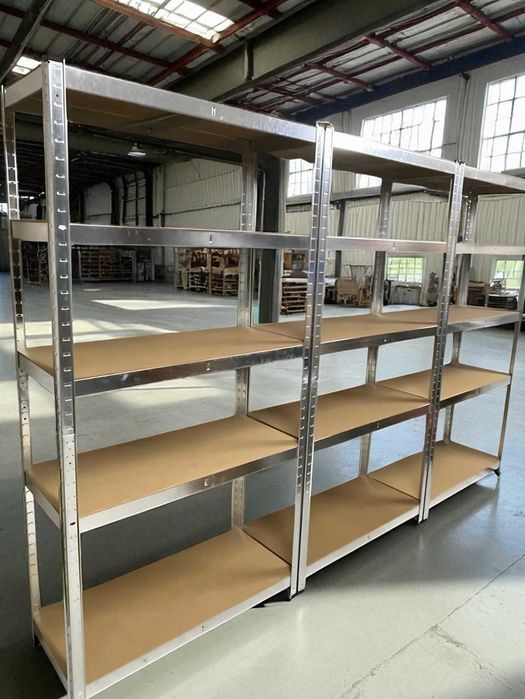 Стелаж металевий з 5 МДФ полицями 180×90×40 — міцний і зручний