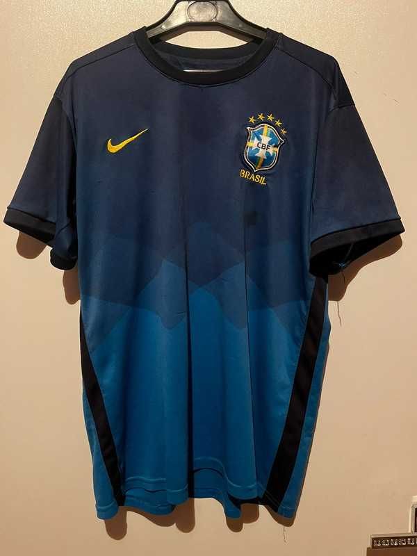 Niebieska koszulka piłkarska wyjazdowa reprezentacji Brazylii 2020/21