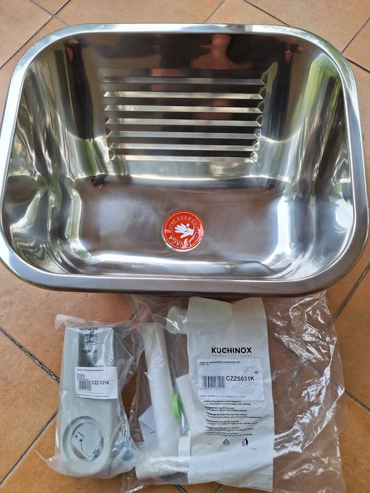 Zlewozmywak gospodarczy 44x55 ze stali nierdzewnej