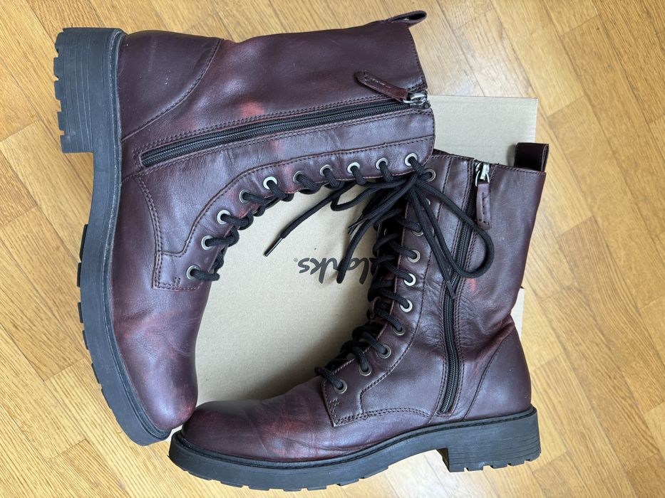 Жіночі шкіряні демі чобітки черевики clarks 40 розмір