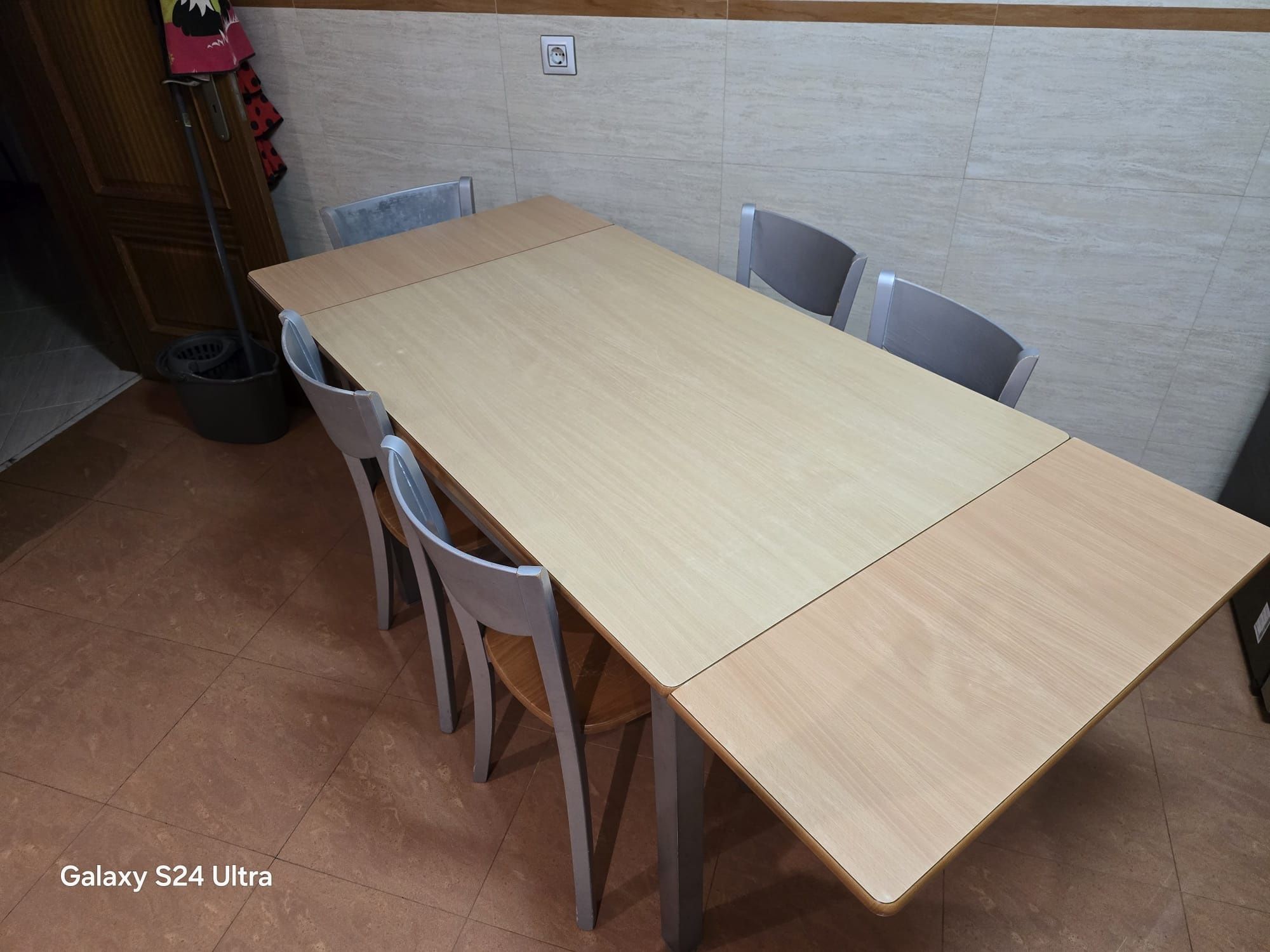 Mesa de cozinha Extensível com conjunto de 6 Cadeiras 149