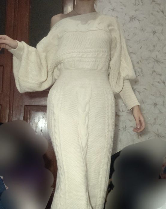 Платье вязаное, теплое