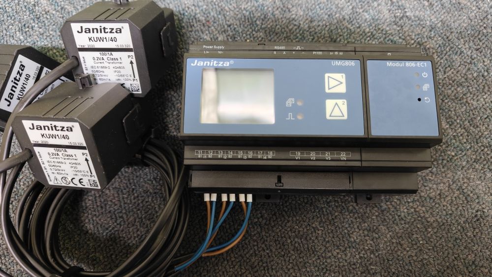 Analizator parametrów sieci Janitza + przekładniki + RJ45