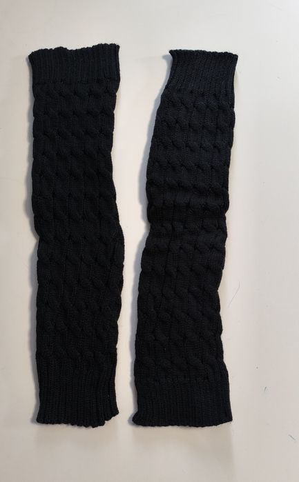 Nowe czarne ocieplacze na nogi getry splot warkocz hit viral