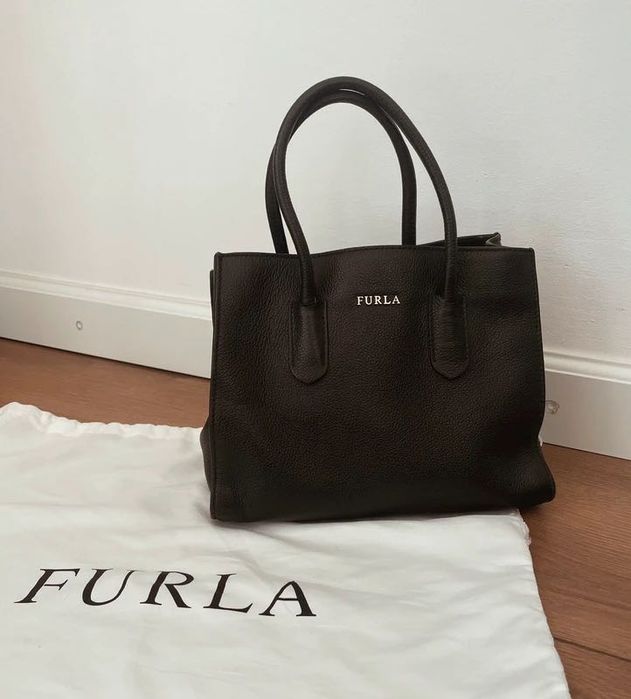Furla amina tote skóra naturalna minimalizm klasyczna torebka jesień