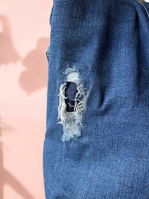 Jeansowe spodnie ogrodniczki H&M