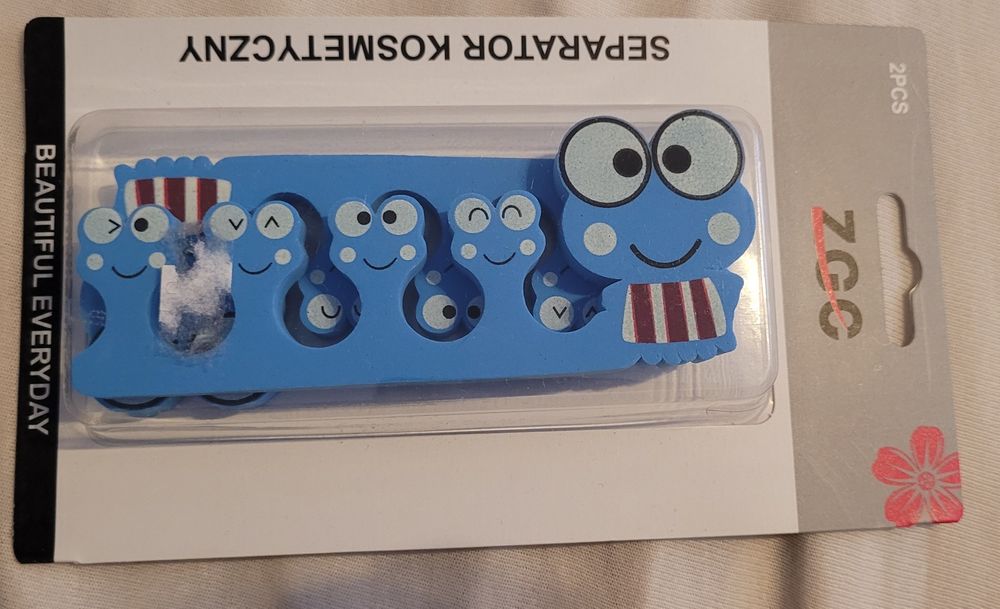 Separatory kosmetyczne do pedicure niebieskie robaczki