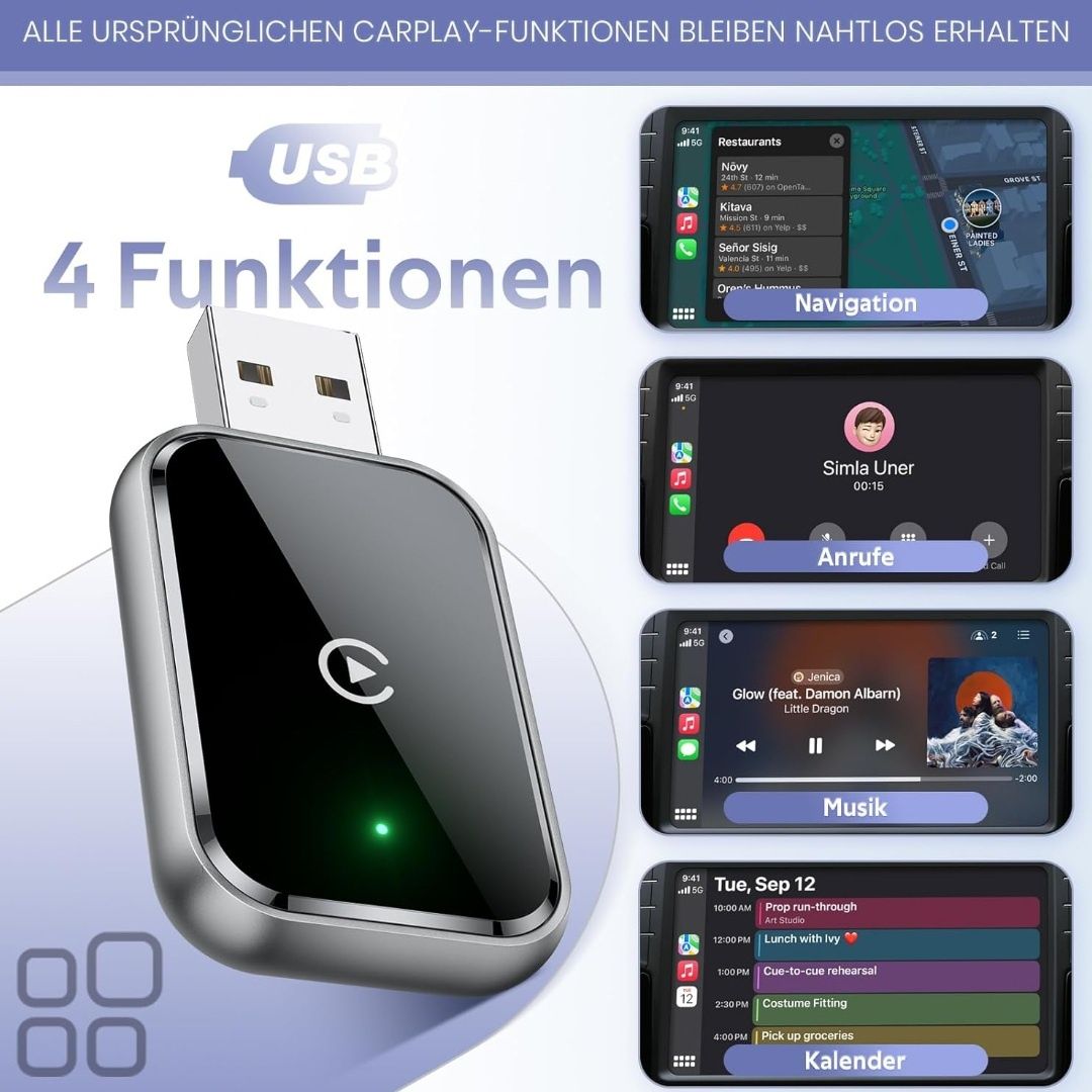 AIZEO CarPlay bezprzewodowy adapter