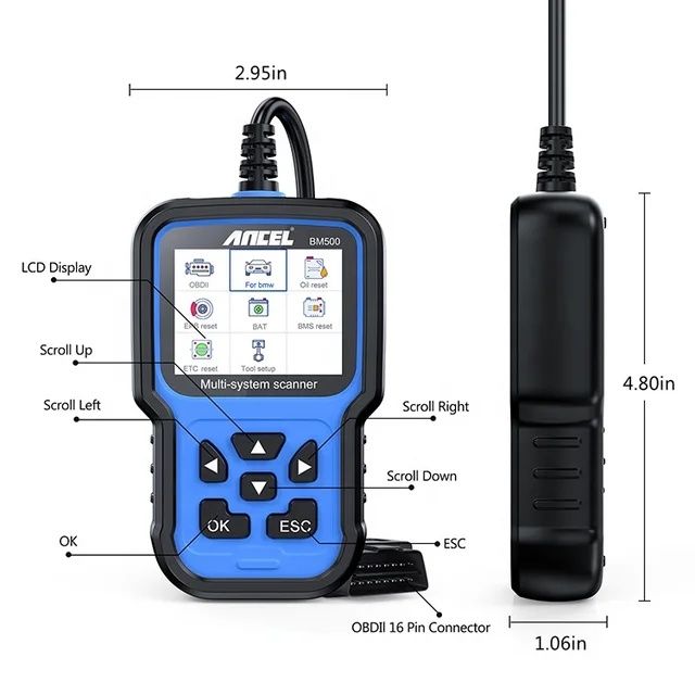 Scanner de DIAGNÓSTICO Automóvel Ancel BM500 para BMW e Mini  SELADO