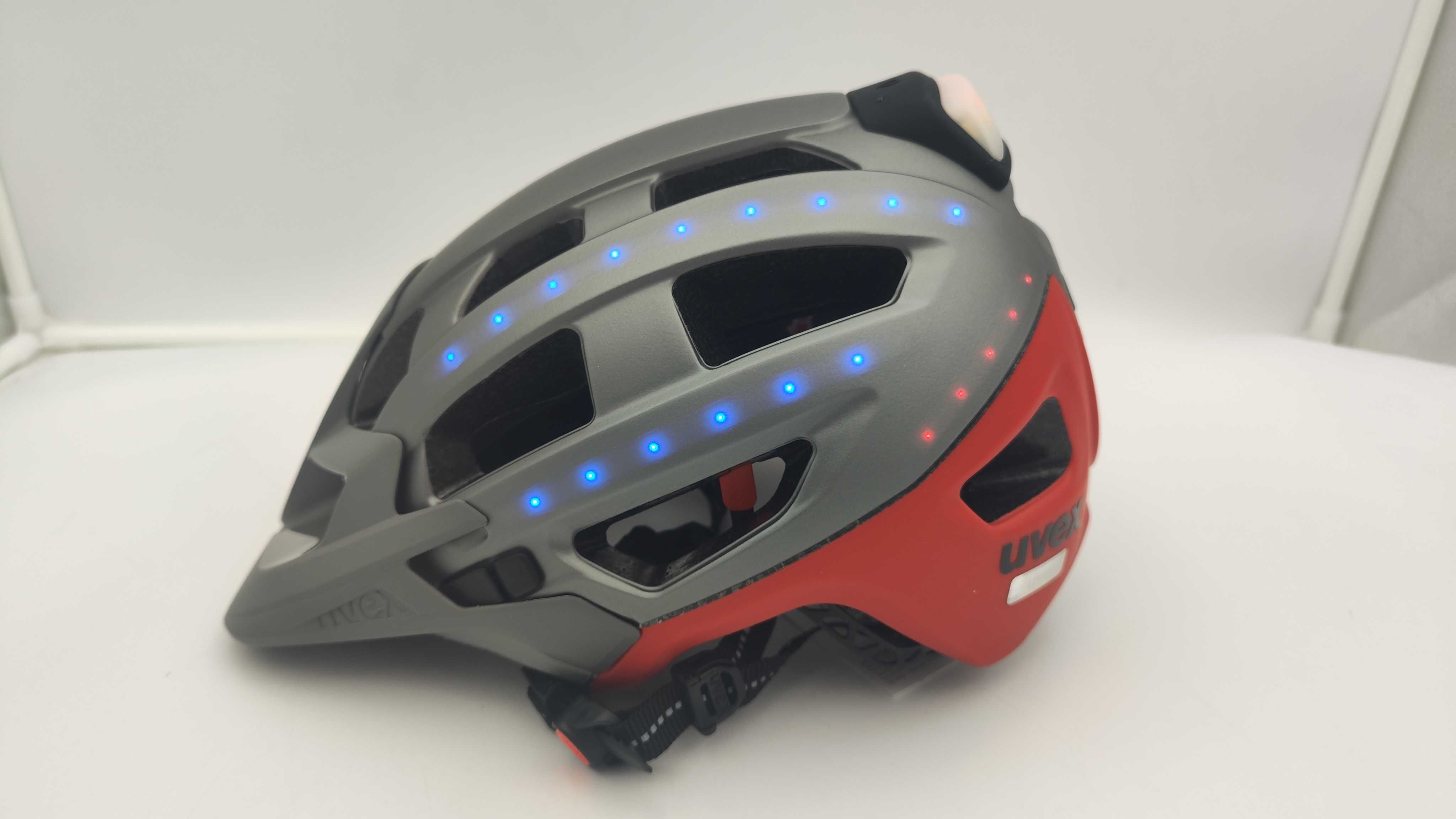 Kask Rowerowy Uvex Finale light 2.0 56-61cm srebrno-czerwony (X9)