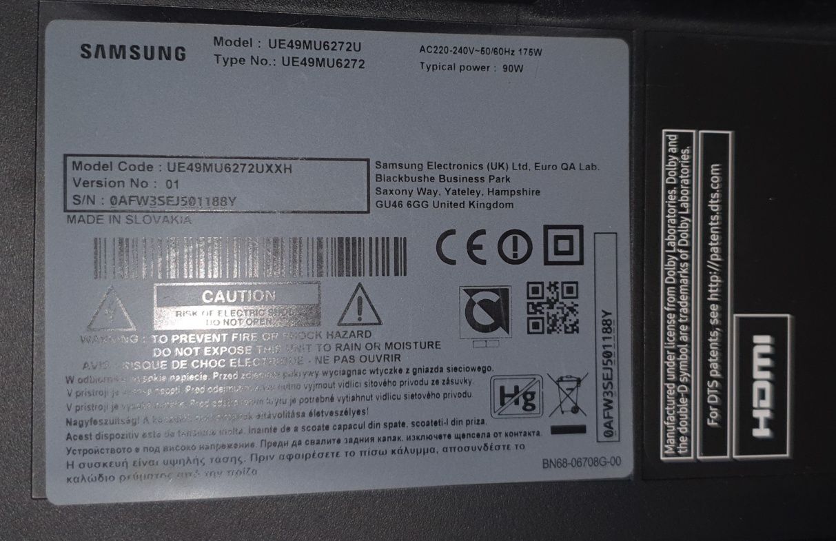 Smart TV Samsung 4k UHD 49" UE49MU6272U