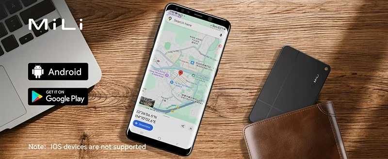 Lokalizator GPS Mili MiCard Pro karta do portfela WIZYTÓWKA QR ANDROID