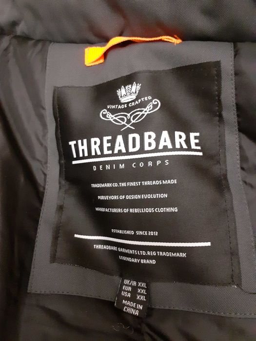 KURTKA zimowa ocieplana męska THREADBARE  rozm. XXL