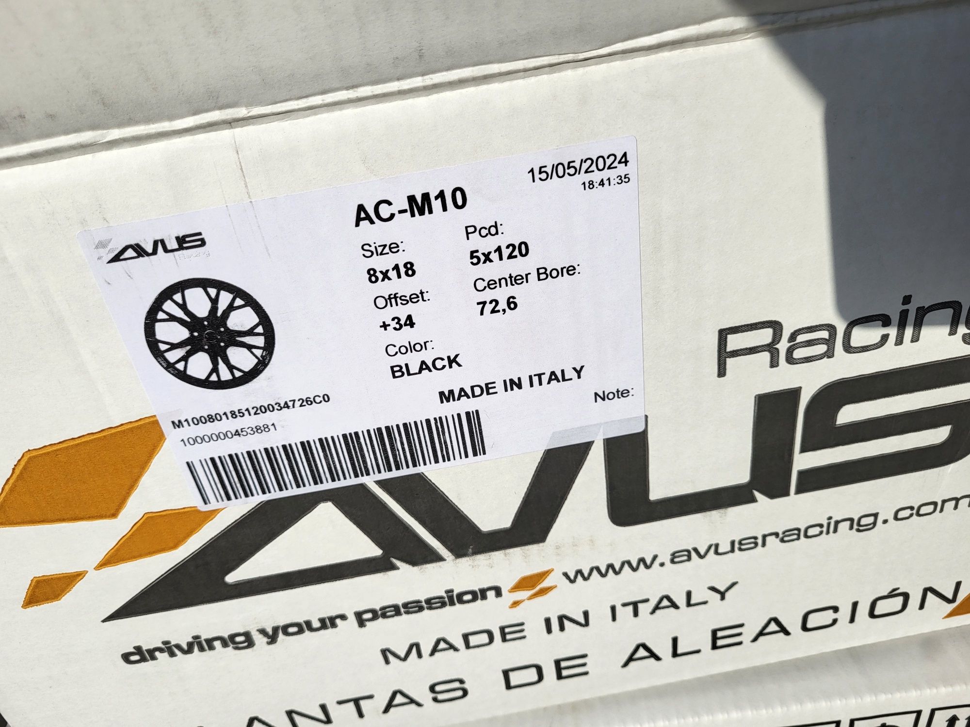 Alufelgi AVUS 18" 5x120 ET34 Bmw E92 E91 E90 F10 F11 X3 X1 E46 F30 F31