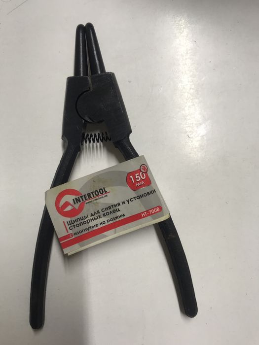 Щипці для зняття та установки стопорних кілець 150 мм нові