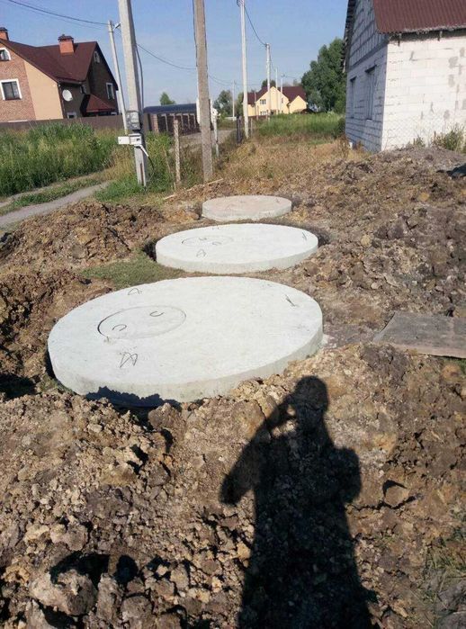 Септик, каналізація, вигрібна яма - під ключ, Бетонні кільця | Зазим'я