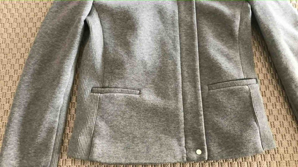 casaquinha cinza cintada quentinha