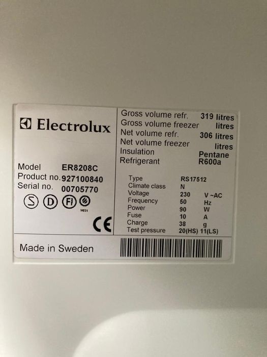 Chlodziarka Electrolux Husqvarna gastronomiczna i domowa 180 cm