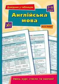 Довідник у таблицях "Англійська мова 7-11 класи" (УЛА)