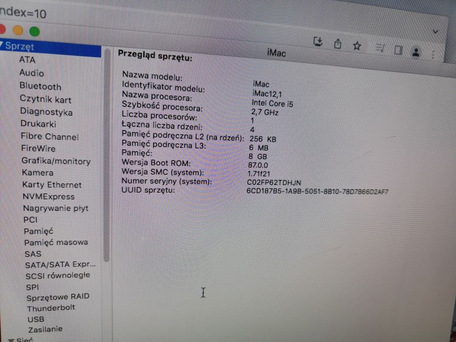 Sprzedam komputer  imac