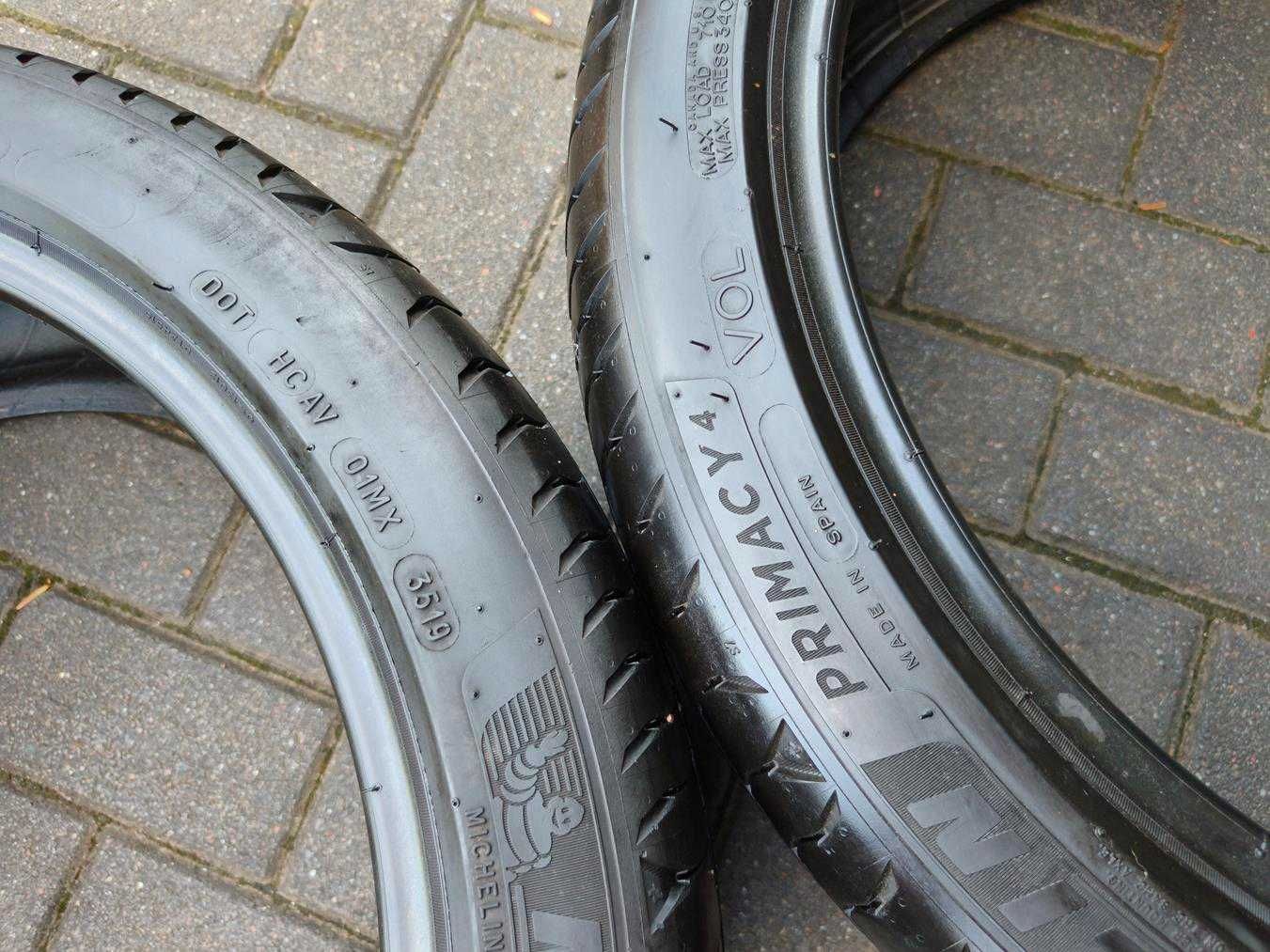 235/40 96W R19 MICHELIN Primacy 4 Acoustic 6mm 2019r Letnie Opony 2szt