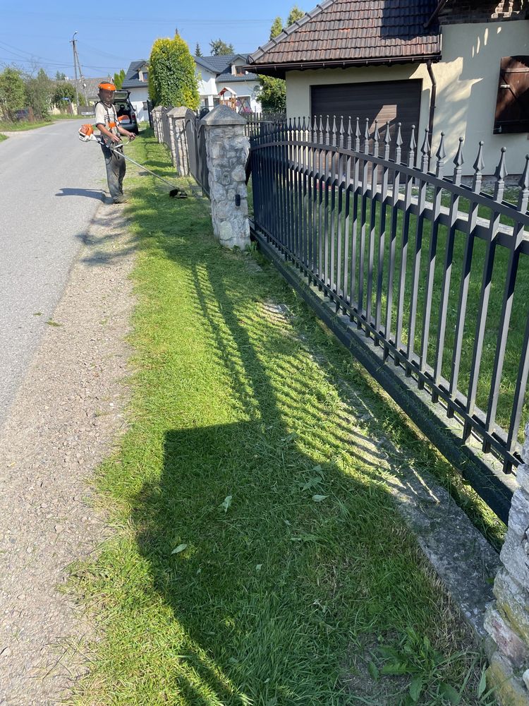 Koszenie trawy, przycinanie żywopłotów, przycinanie drzew,