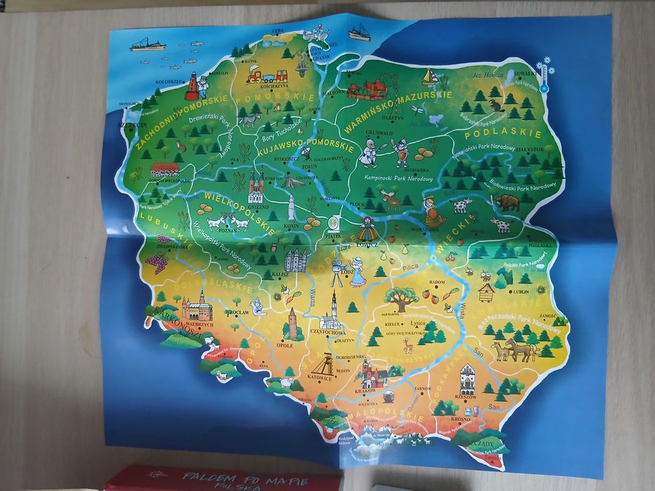 Palcem po mapie Polska gra edukacyjna