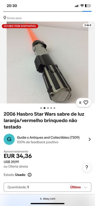 Star Wars Hasbro Lightsaber 2006