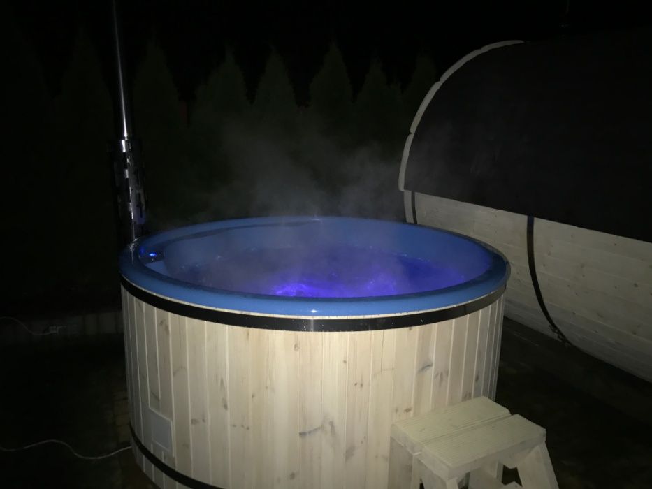 Bania Kąpielowa Gorąca Beczka Balia Ogrodowa Sauna Jacuzzi Led Spa