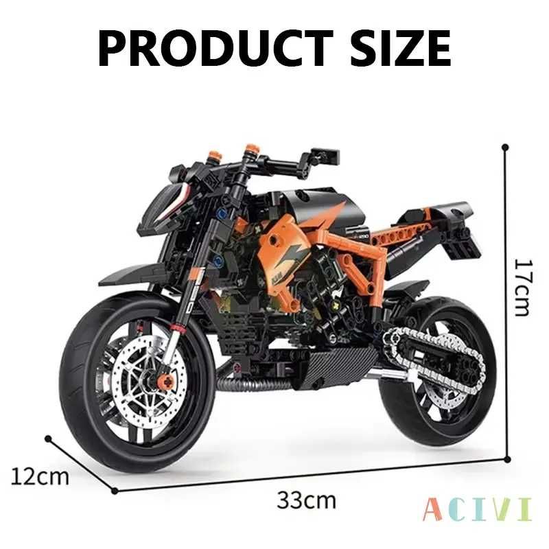 Nowe klocki technic motocykl KTM SUPER DUKE 1290 – 579 elementów