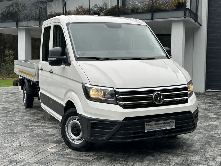 Volkswagen Crafter DOKA 7 osób / Skrzynia 3.5m / Gwarancja producenta do 07.2026 lub 200.000km / Salon PL / Serwisowany tylko w ASO VW / Pełna dokumentacja / 1 właściciel / FV23%  Nowe Opony / Gotowy do Pracy / Stan jak Nowy