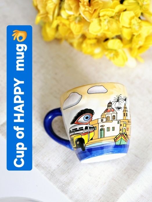 Happy kubek mug cup szczęśliwy kubek maltanski