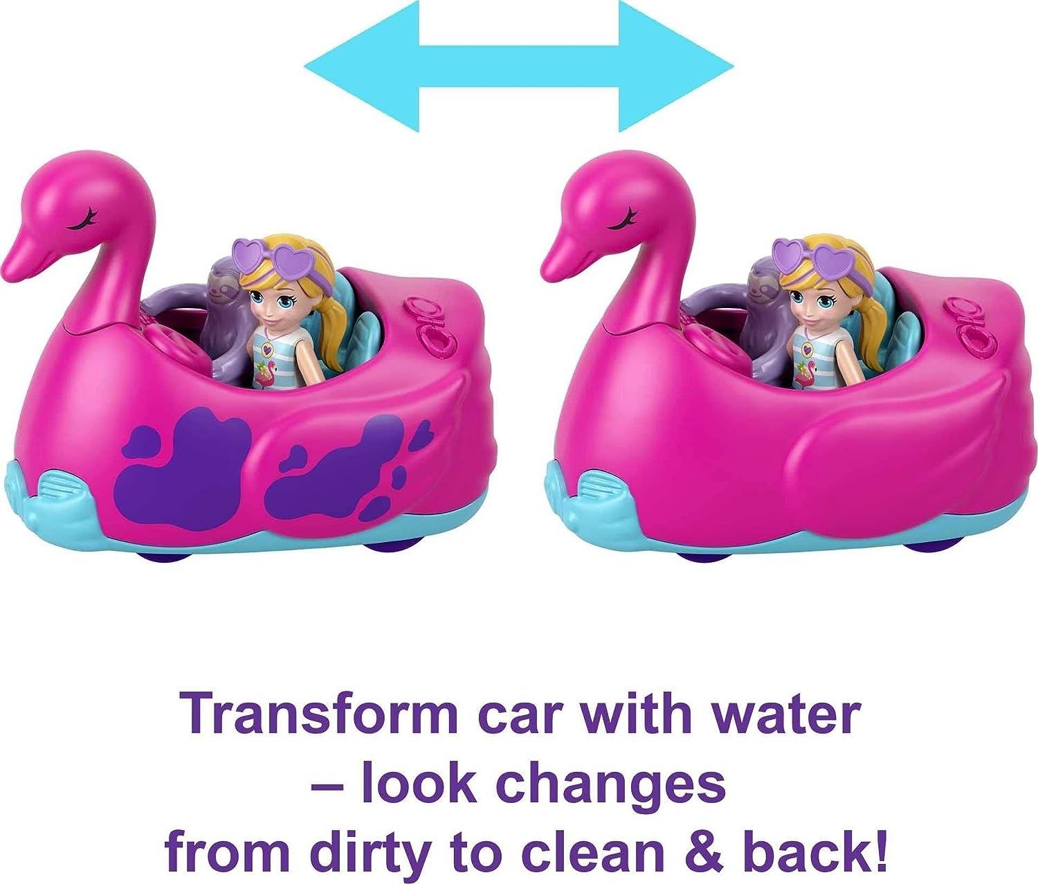 Ігровий набір Pollyville Flamingo Fun Car Wash автомийка фламінго