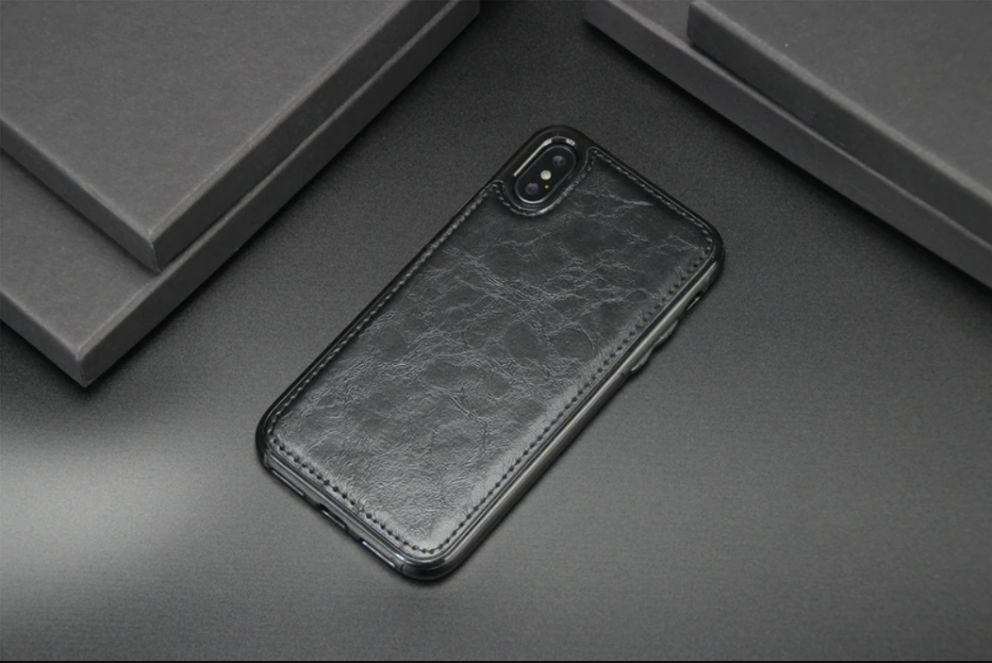 Capa em Pele para iPhone X e Samsung S9