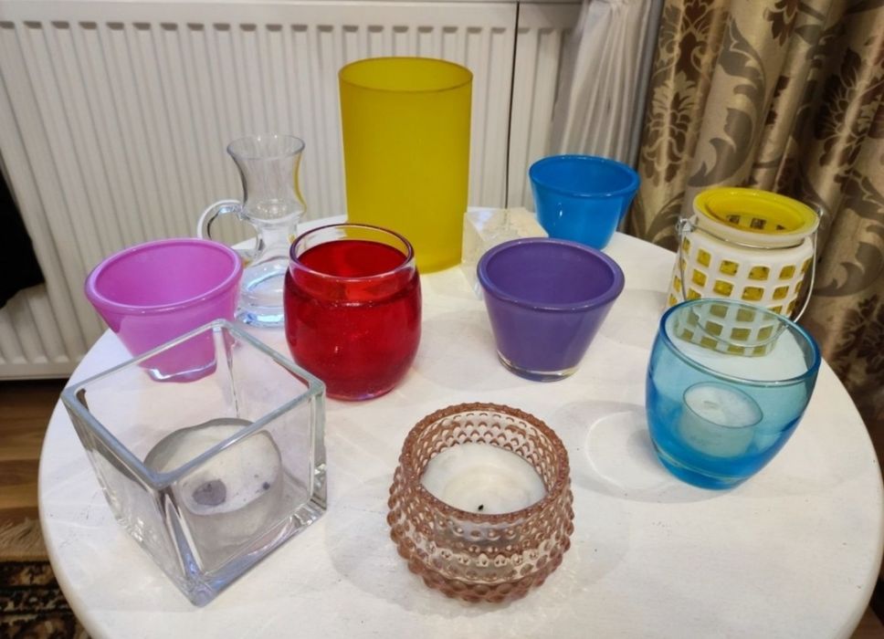 Подсвечник хрусталь  молочник хрустальний бокал