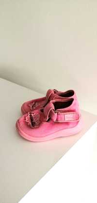 różowe buciki trampki buty 20cm dla dziewczynki dziewczęce zapinane