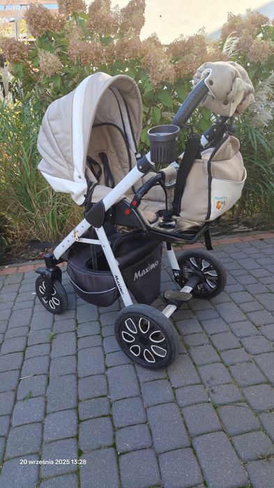 Wózek dziecięcy 3 w 1 paradise maximo Eco beżowy