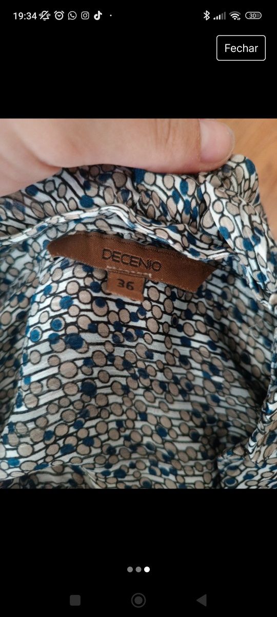 Camisa de manga curta Decenio