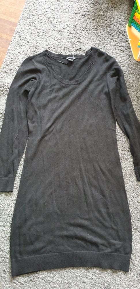 Sukienka h&m L dzianina sweter mała czarna