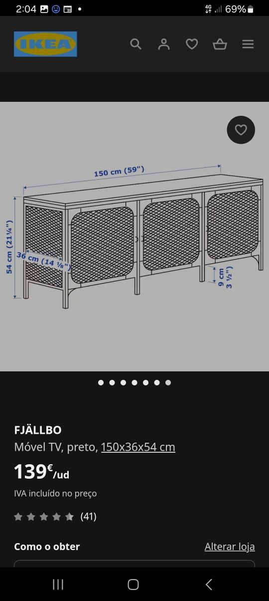 Móvel TV ikea FJALLBO