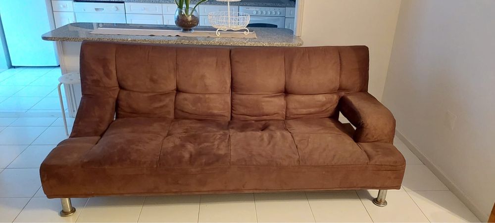 Sofa cama castanho