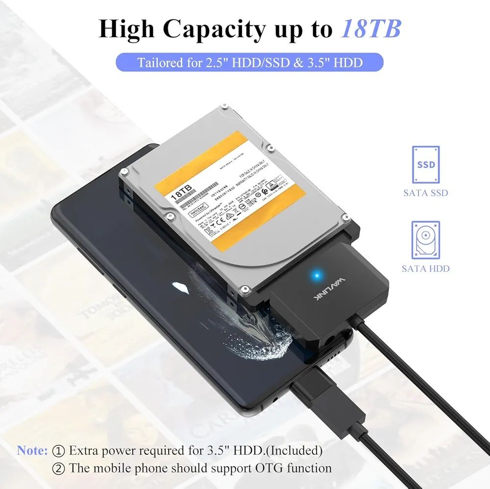 Kabel adapter USB 3.0 na SATA III do dysków 2,5 3,5" B800