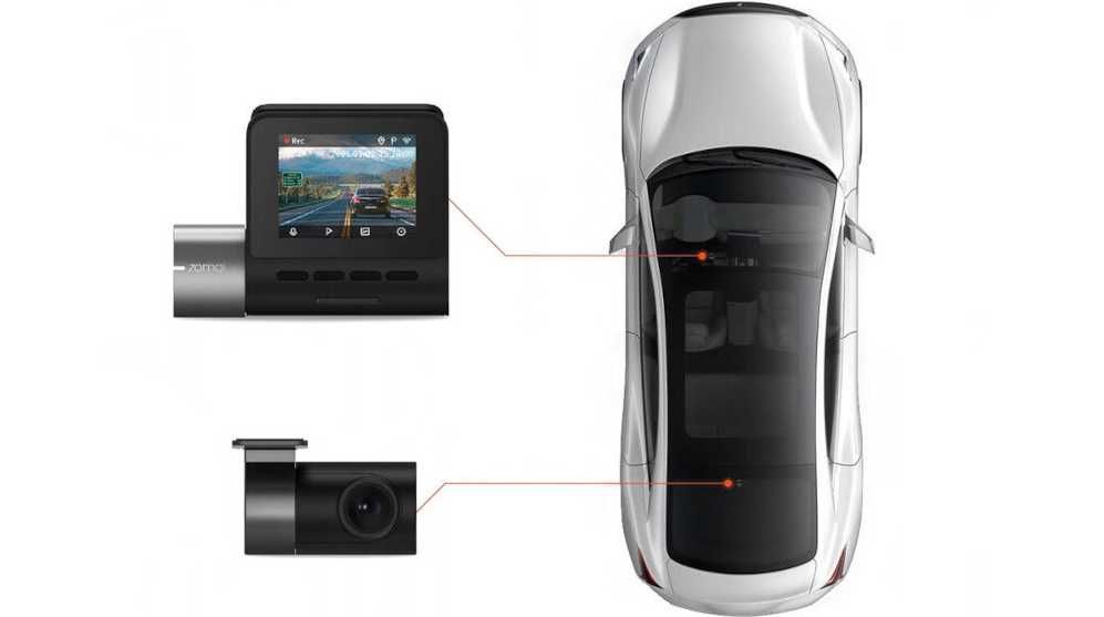 Wideorejestrator Samochodowy 70mai A500s QHD + Kamera Tylna RC06